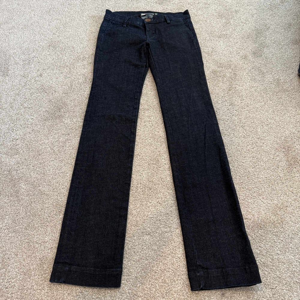 J Brand Bea Straight Leg Trouser Jeans Indigo Low Rise Y2K Trendy Women Size 25
